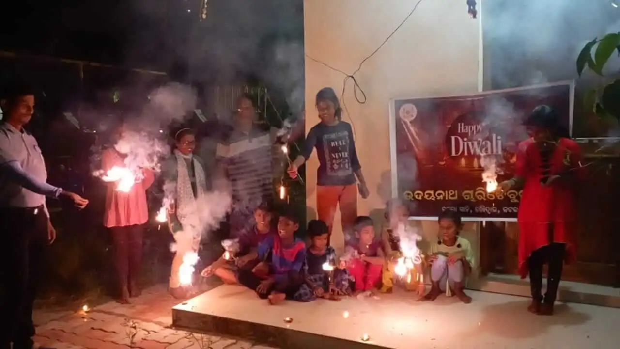 Pic of children celebrating Diwali Festival