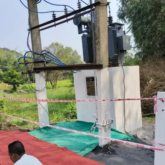Pic of Inauguration of mains transformer at Samhita Wellness Retreat site