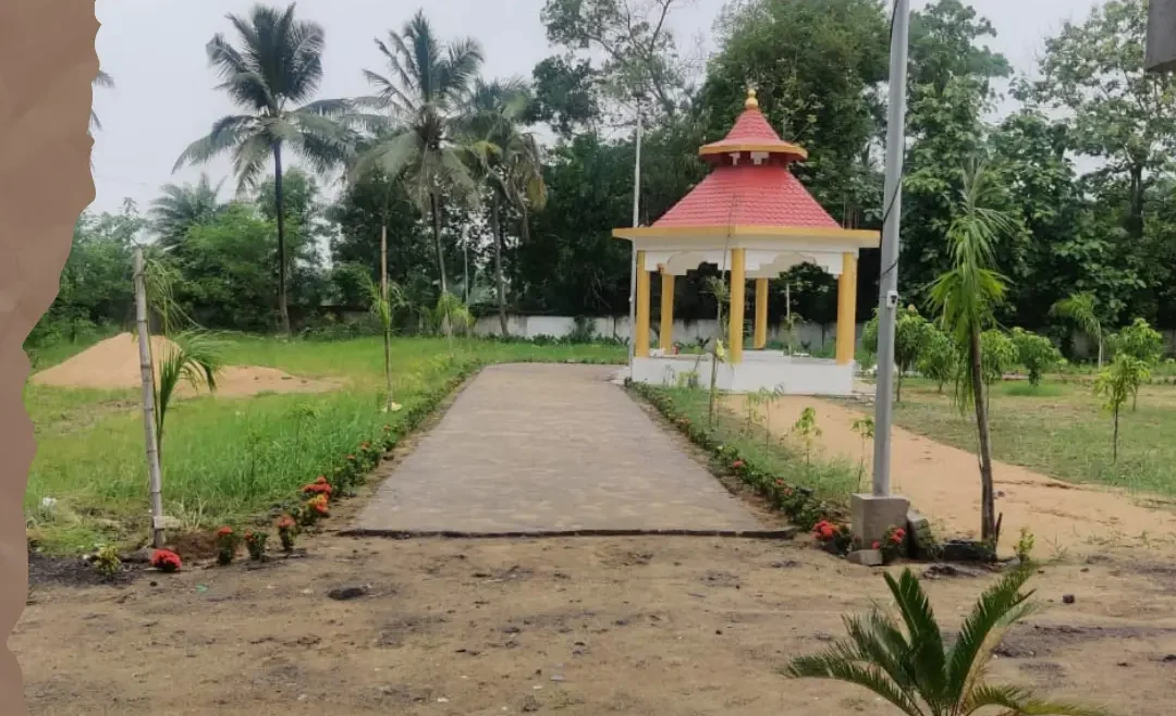 Pic of Walking Trail and Havan Kund at Samhita Wellness Retreat
