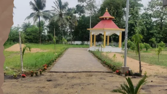 Pic of Walking Trail and Havan Kund at Samhita Wellness Retreat